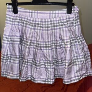 Forever 21 Lavender Plaid Skater Skirt